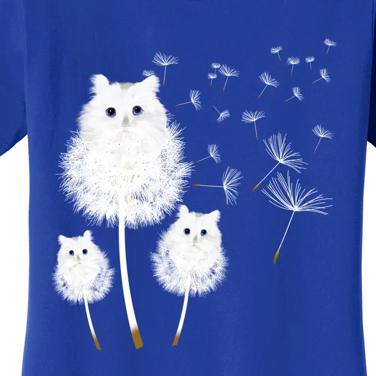 Cat Dandelion Amazing Flower Cat Lover Design Gift Women's T-Shirt