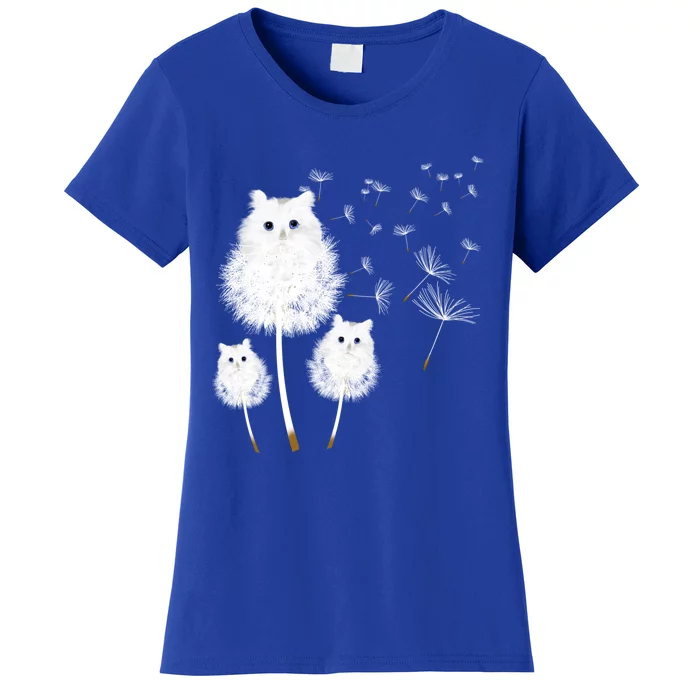 Cat Dandelion Amazing Flower Cat Lover Design Gift Women's T-Shirt