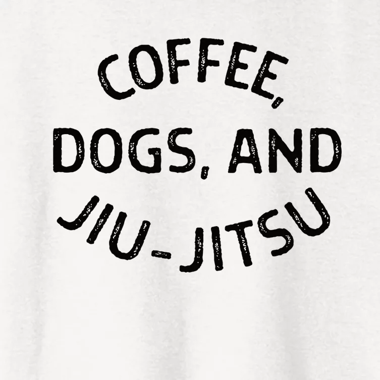 Coffee Dogs And Jiu Jitsu Bjj Women's Crop Top Tee