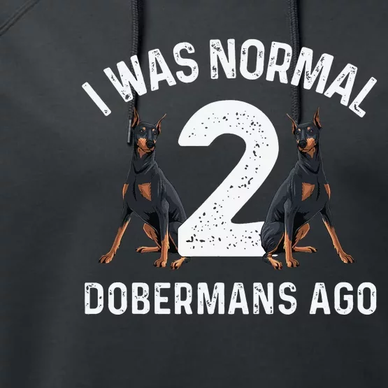 Cool Doberman Art For  Doberman Pinscher Dog Lover Performance Fleece Hoodie