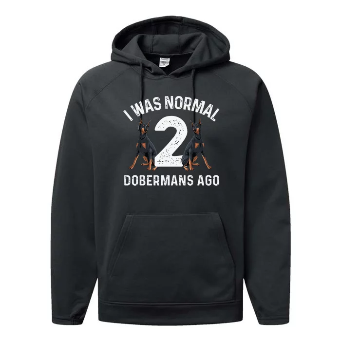 Cool Doberman Art For  Doberman Pinscher Dog Lover Performance Fleece Hoodie