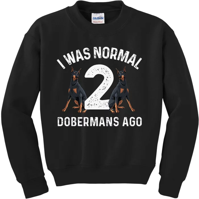 Cool Doberman Art For  Doberman Pinscher Dog Lover Kids Sweatshirt