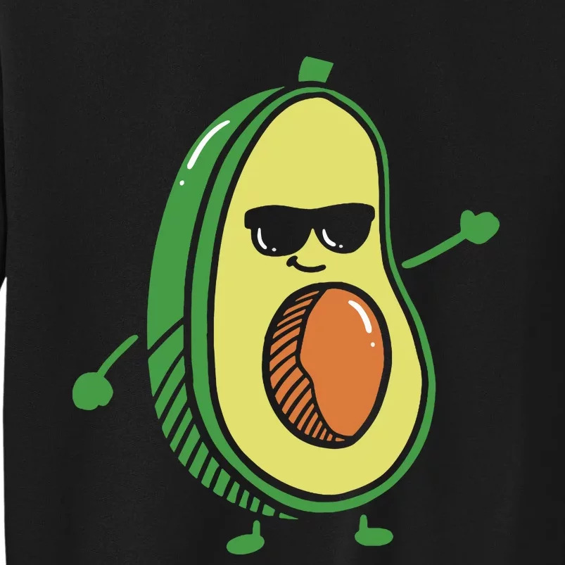 Cute Dancing Avocado Guacamole Avocado Graphics Tall Sweatshirt