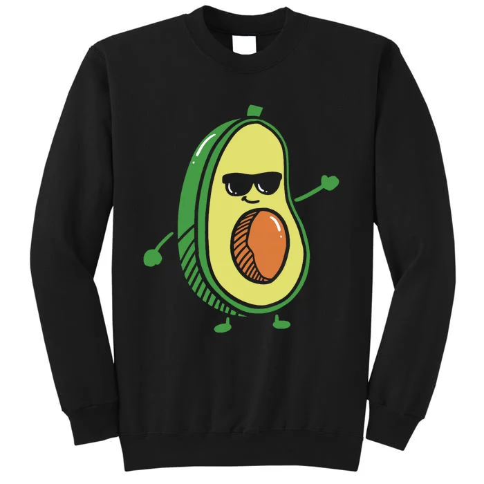 Cute Dancing Avocado Guacamole Avocado Graphics Tall Sweatshirt