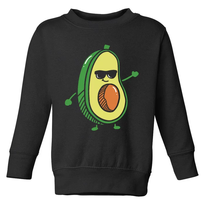 Cute Dancing Avocado Guacamole Avocado Graphics Toddler Sweatshirt