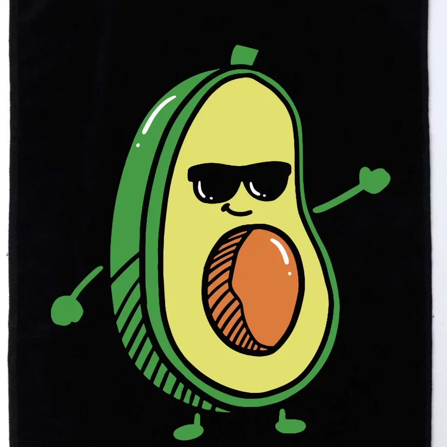 Cute Dancing Avocado Guacamole Avocado Graphics Platinum Collection Golf Towel