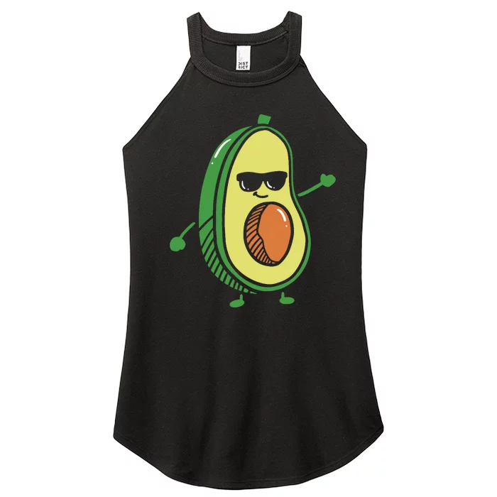 Cute Dancing Avocado Guacamole Avocado Graphics Women’s Perfect Tri Rocker Tank