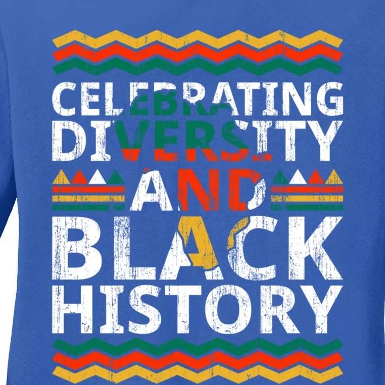 Celebrating Diversity And Black History African Americans Gift Ladies Long Sleeve Shirt