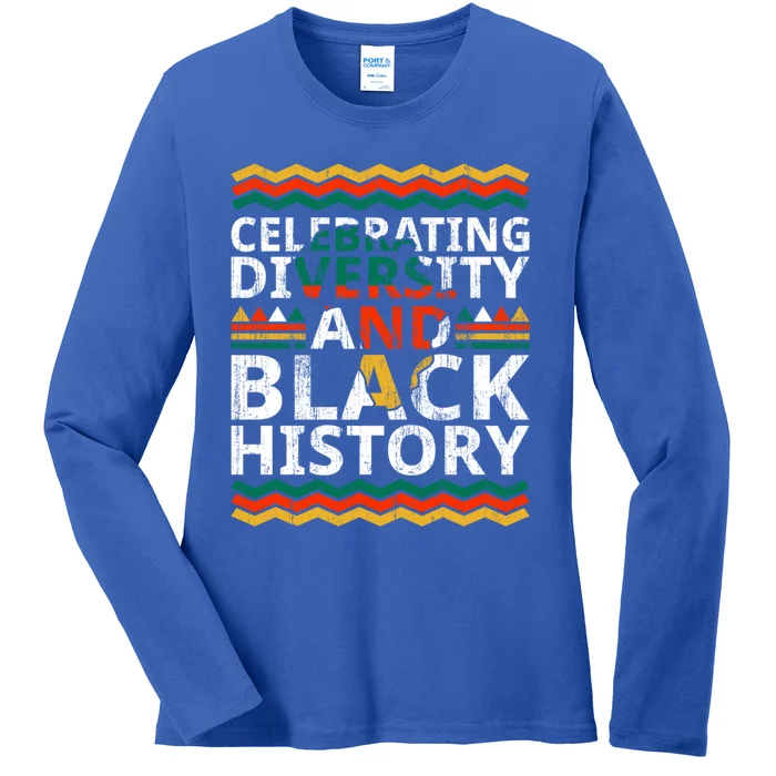 Celebrating Diversity And Black History African Americans Gift Ladies Long Sleeve Shirt