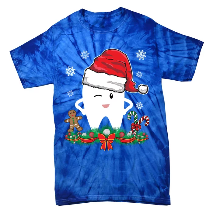 Christmas Dental Assistant Dentist Santa Thooth Advent Gift Cute Gift Tie-Dye T-Shirt