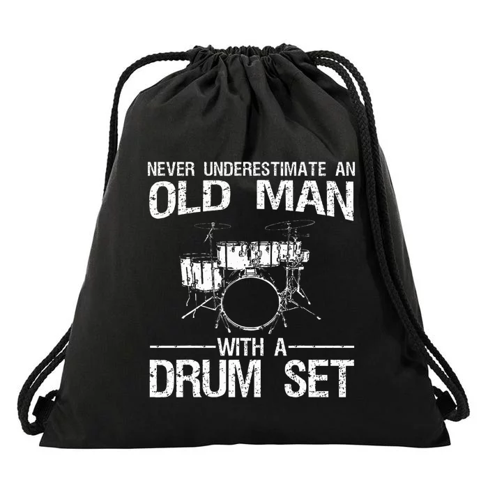 Cool Drummer Art Dad Drum Set Player Drum Kit Musician Drawstring Bag