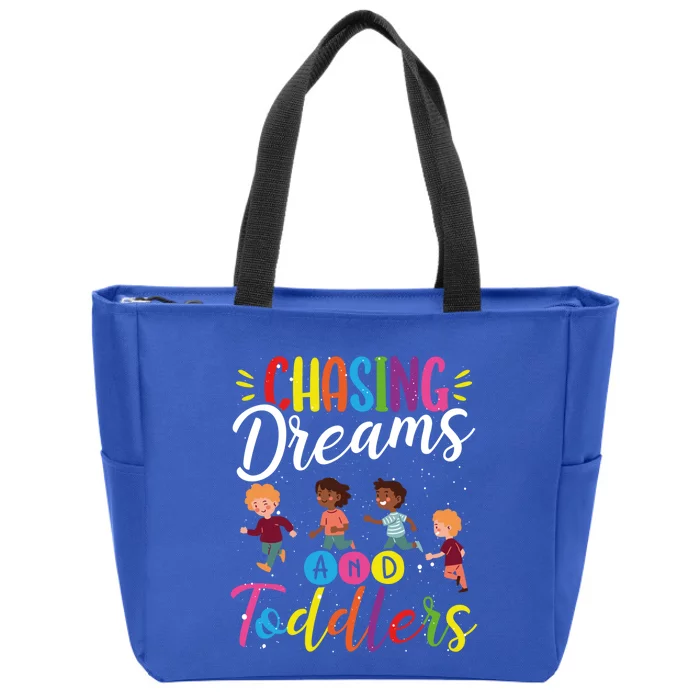 Chasing Dreams And Sitter Gift Zip Tote Bag