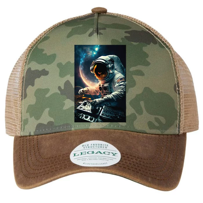 Cosmic Dj Astronaut Djing In Space And Graphic Gift Legacy Tie Dye Trucker Hat