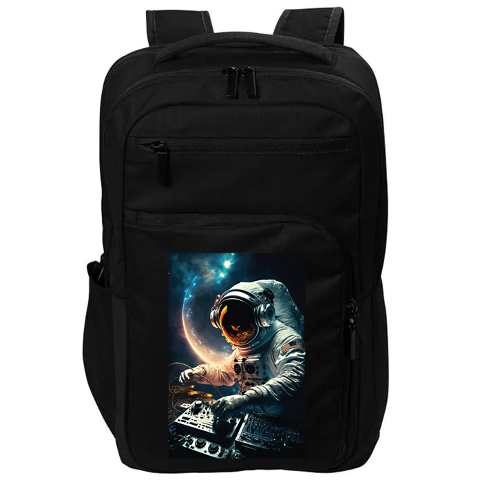 Cosmic Dj Astronaut Djing In Space And Graphic Gift Impact Tech Backpack