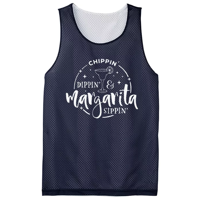 Chip Dippin And Margarita Sippin Cinco De Mayo Mesh Reversible Basketball Jersey Tank