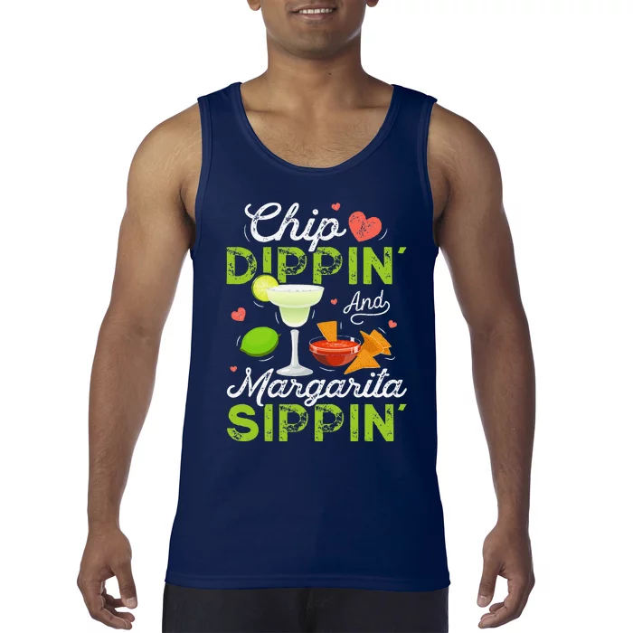 Chip Dippin' And Margarita Sippin' Funny Cinco De Mayo Tank Top