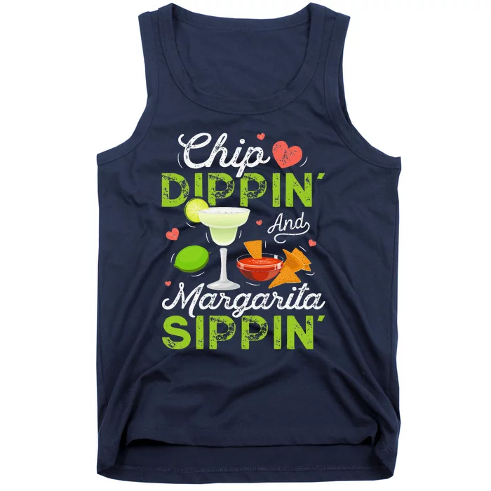 Chip Dippin' And Margarita Sippin' Funny Cinco De Mayo Tank Top