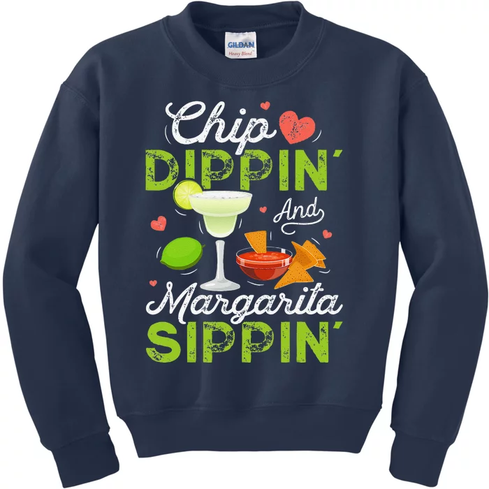 Chip Dippin' And Margarita Sippin' Funny Cinco De Mayo Kids Sweatshirt