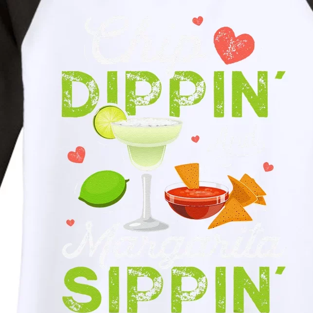 Chip Dippin' And Margarita Sippin' Funny Cinco De Mayo Women's Tri-Blend 3/4-Sleeve Raglan Shirt