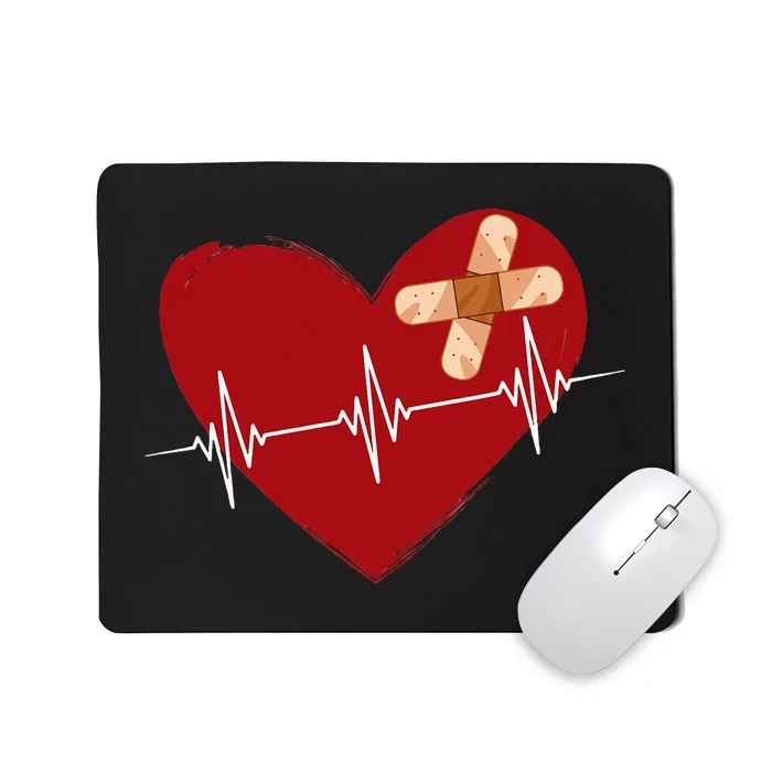 Coronary Diseases Artery Bypass Open Heart Surgery Heartbeat Mousepad