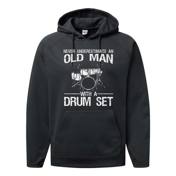 Cool Drummer Art Dad Drum Set Player Drum Kit Musician Performance Fleece Hoodie