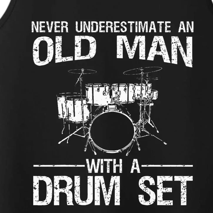 Cool Drummer Art Dad Drum Set Player Drum Kit Musician Performance Tank