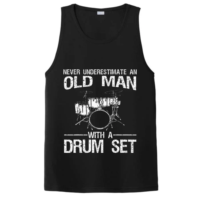 Cool Drummer Art Dad Drum Set Player Drum Kit Musician Performance Tank