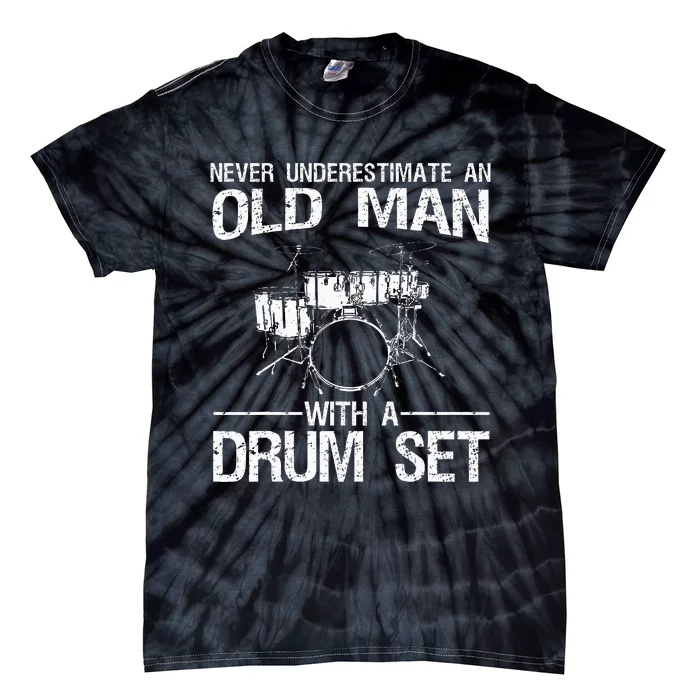 Cool Drummer Art Dad Drum Set Player Drum Kit Musician Tie-Dye T-Shirt