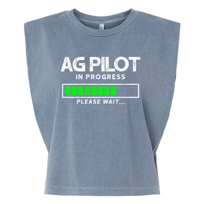 Crop Duster Ag Pilot In Progress Please Wait… Gift Garment-Dyed Women's Muscle Tee