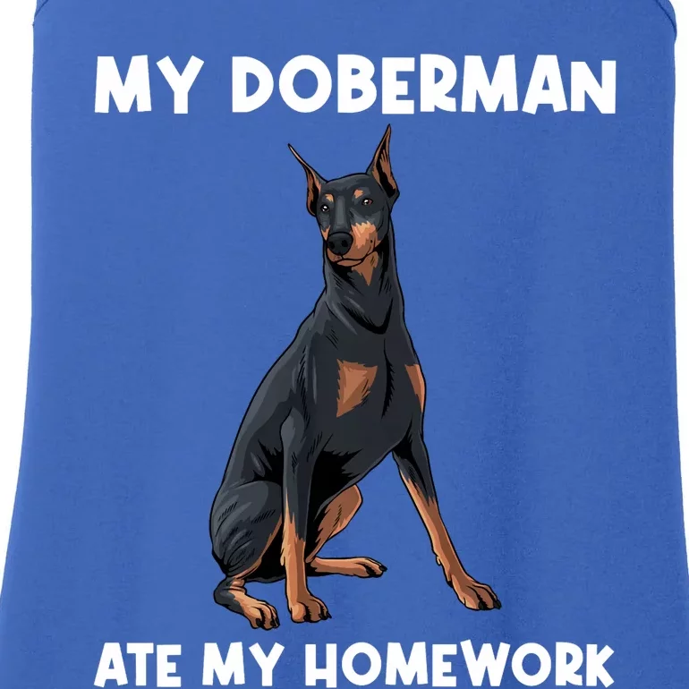 Cool Doberman Art For Dog Breed Doberman Pinscher Ladies Essential Tank