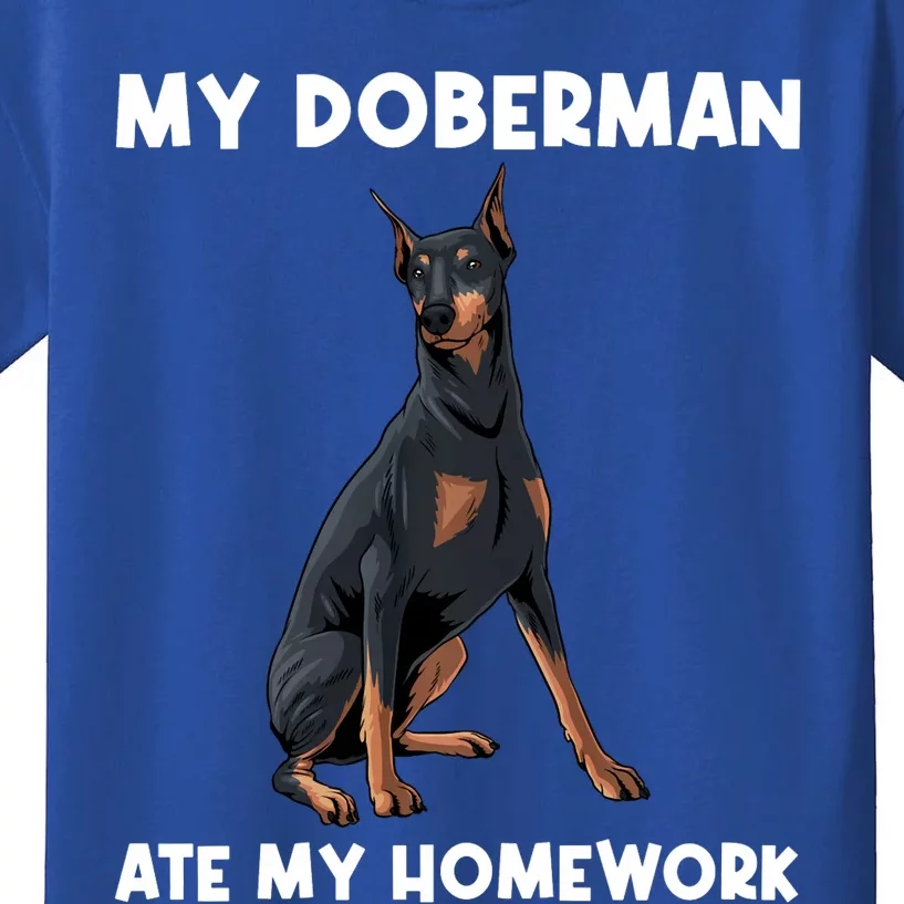 Cool Doberman Art For Dog Breed Doberman Pinscher Kids T-Shirt