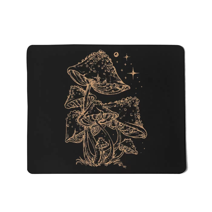 Cottagecore Dark Academia Aesthetic Mushroom Moon Lover Mousepad