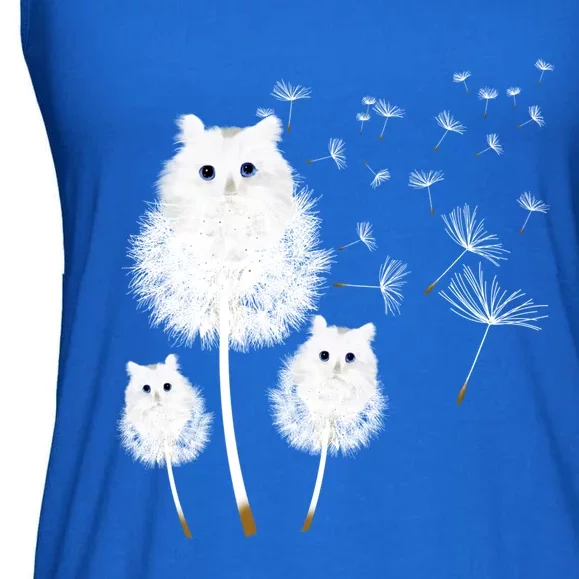 Cat Dandelion Amazing Flower Cat Lover Design Funny Gift Ladies Essential Flowy Tank