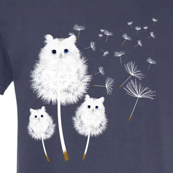 Cat Dandelion Amazing Flower Cat Lover Design Funny Gift Garment-Dyed Heavyweight T-Shirt