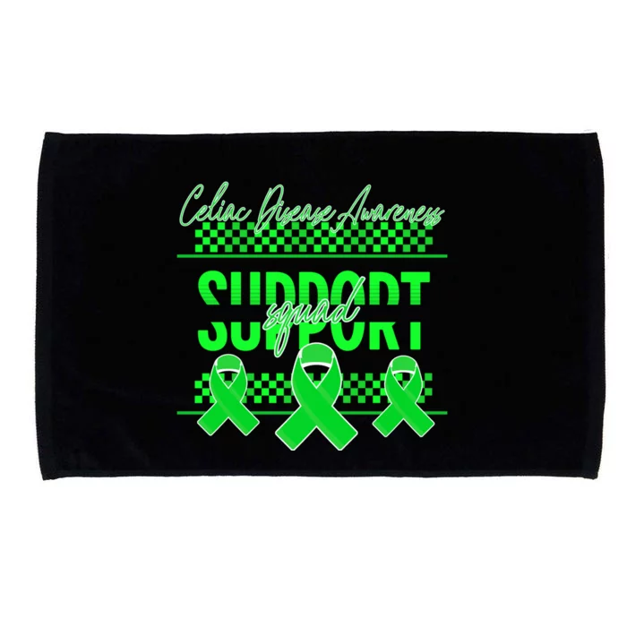 Celiac Disease Awareness Support Squad Green Ribbon Warrior Gift Microfiber Hand Towel