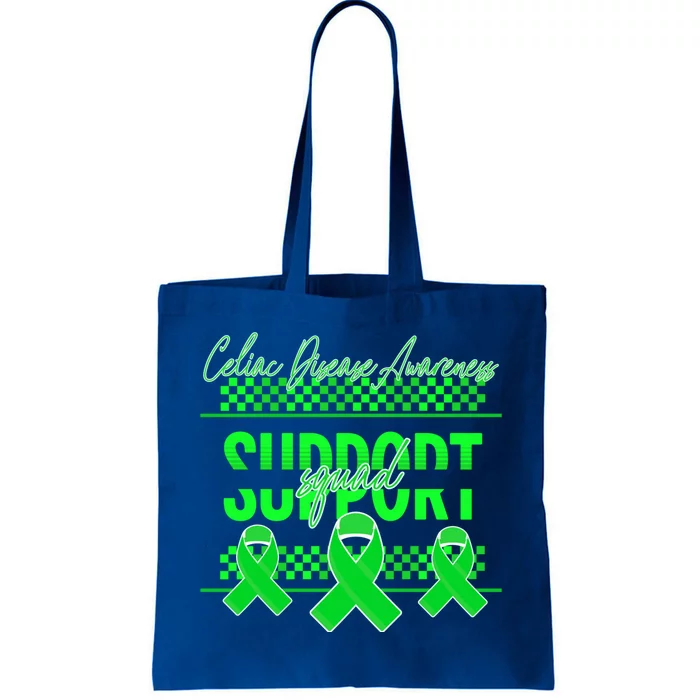 Celiac Disease Awareness Support Squad Green Ribbon Warrior Gift Tote Bag