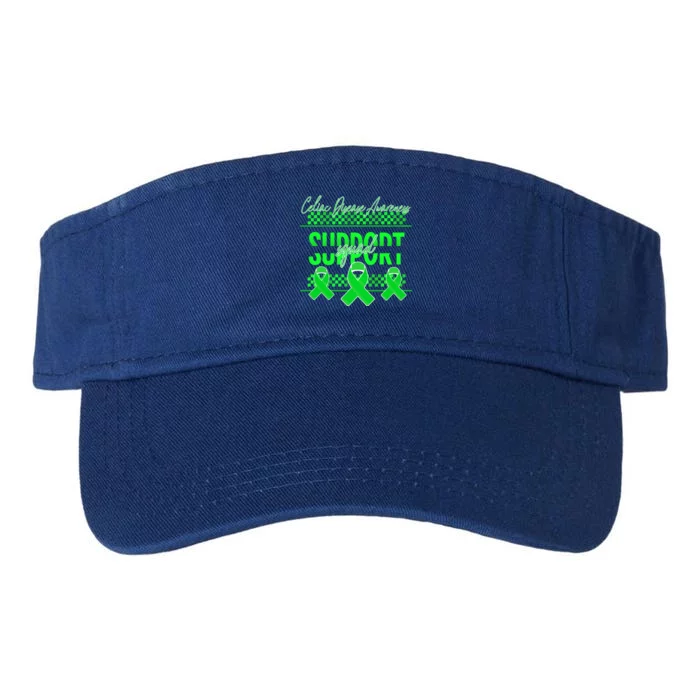 Celiac Disease Awareness Support Squad Green Ribbon Warrior Gift Valucap Bio-Washed Visor