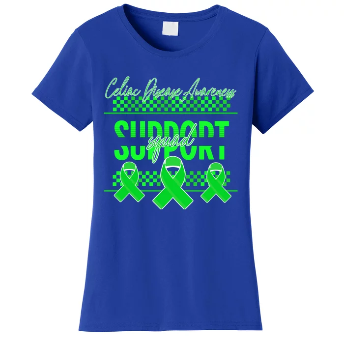 Celiac Disease Awareness Support Squad Green Ribbon Warrior Gift Women's T-Shirt