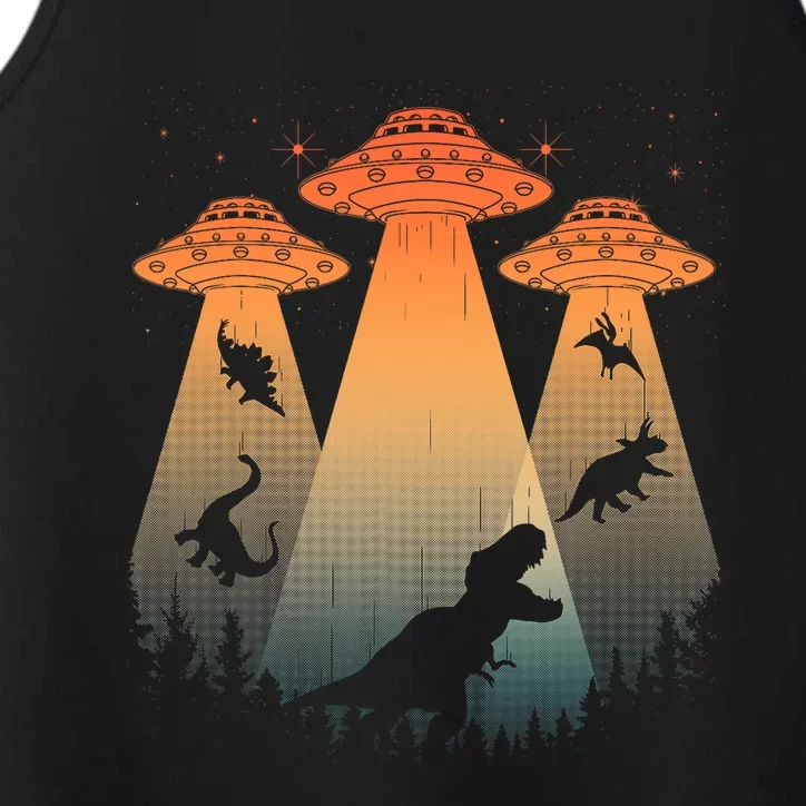 Cool Dinosaur Art Ufo Alien Abduction Dinosaur Performance Tank