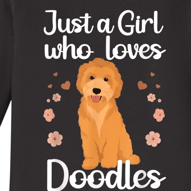 Cute Doodle Art For Women Mom Golden Doodle Dog Lovers Baby Long Sleeve Bodysuit