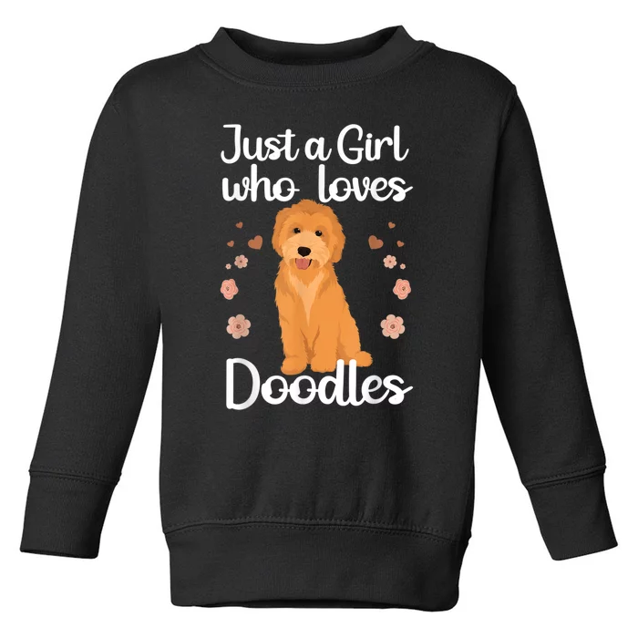 Cute Doodle Art For Women Mom Golden Doodle Dog Lovers Toddler Sweatshirt