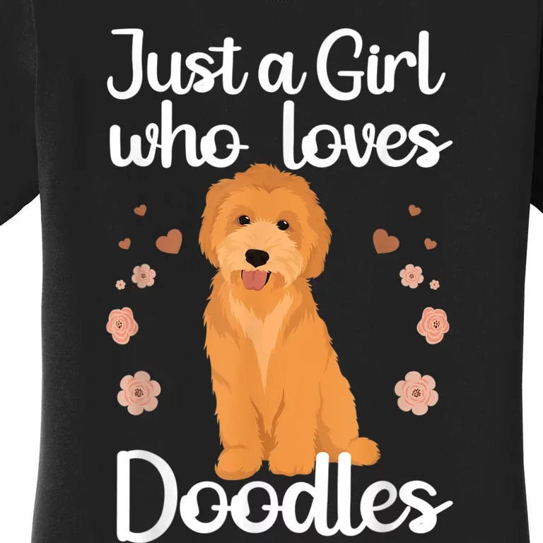 Cute Doodle Art For Women Mom Golden Doodle Dog Lovers Women's T-Shirt