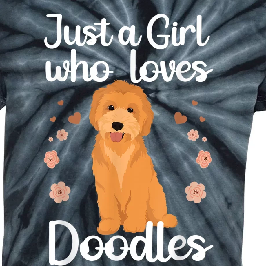 Cute Doodle Art For Women Mom Golden Doodle Dog Lovers Kids Tie-Dye T-Shirt