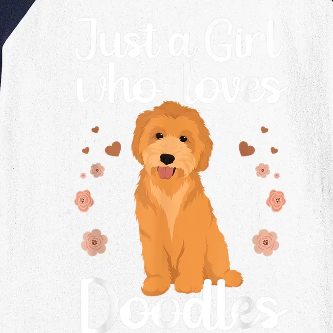 Cute Doodle Art For Women Mom Golden Doodle Dog Lovers Baseball Sleeve Shirt