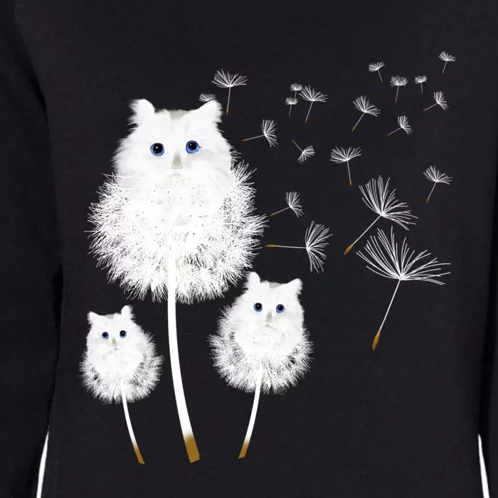 Cat Dandelion Amazing Flower Cat Lover Design Gift Womens California Wash Sweatshirt