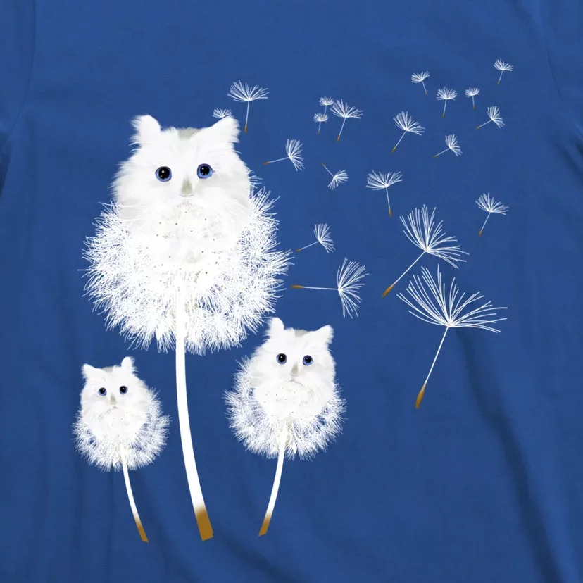 Cat Dandelion Amazing Flower Cat Lover Design Gift T-Shirt