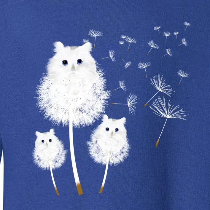 Cat Dandelion Amazing Flower Cat Lover Design Gift Toddler Sweatshirt