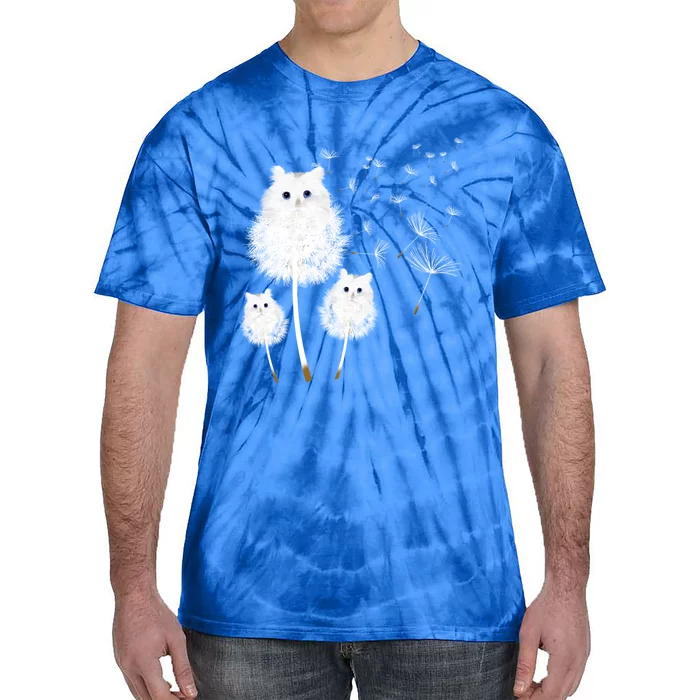 Cat Dandelion Amazing Flower Cat Lover Design Gift Tie-Dye T-Shirt