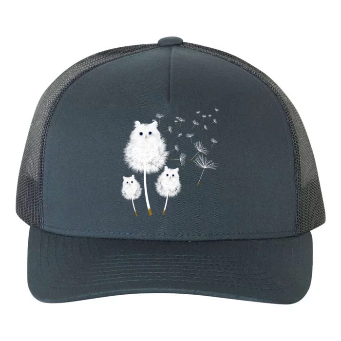 Cat Dandelion Amazing Flower Cat Lover Design Gift Yupoong Adult 5-Panel Trucker Hat