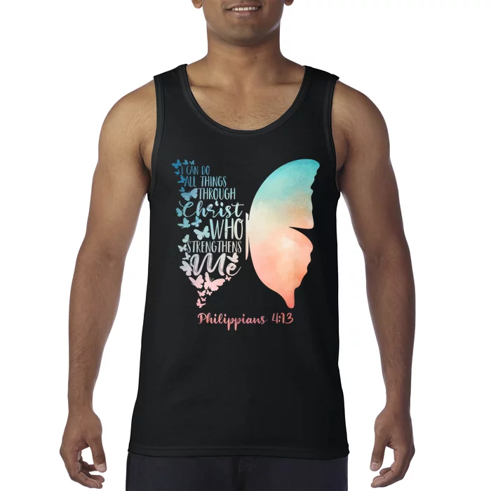 Can Do All Things Through Christ Who Strengthens Me Saying Tank Top